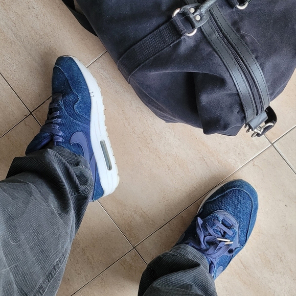 Nike air max 1 LX London cloth denim collab sneaker shoe - Picture 1 of 2